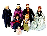 Tumdee Miniatures - Set di 7 bambole in miniatura per casa delle bambole vittoriane