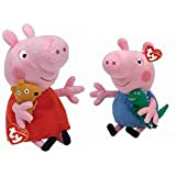Ty- Peppa Pig Morbida Peluche Pupazzo con Vestitino Rosso e Orsacchiotto-Ottima Idea Regalo per Bambine-Bambola di pezza & Peppa Pig ...