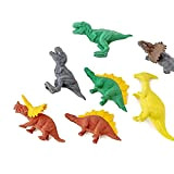 U-M Set di 4 gomme da cancellare a forma di dinosauro in gomma per bambini, per feste di compleanno, regalo ...