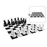 Ubergames - Gioco di scacchi da giardino XXXL, pezzi di scacchi grandi fino a 30 cm, impermeabili e resistenti ai ...