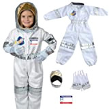 Udekit Astronauta Costume figli Nasa Pilota Tuta Da Halloween lavoro Cosplay Ruolo Giocare Costume (Small(2 - 3Y))
