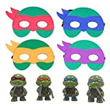 Udekit Ninja Turtles Feltro Maschere Ninja Turtle Figurine Giocattoli Supereroi Cosplay Forniture Per Feste(8pezzi/set)