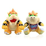 Uiuoutoy - Set di 2 giocattoli di peluche Super Mario Bros da 17,8 cm, motivo: King Bowser Koopa e Bowser ...