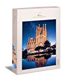 Ulmer Puzzleschmiede - Puzzle Barcellona"Basilica Sagrada Familia" – Puzzle da 1000 pezzi impressionante fotografato – Punto di riferimento di Barcellona, ...