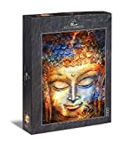 Ulmer Puzzleschmiede - Puzzle Buddha – Puzzle da 2000 pezzi – Puzzle artistico con motivo buddista – La testa di ...