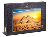 Ulmer Puzzleschmiede - Puzzle Terra dei faraoni - Motivo pittoresco dell'Egitto con Le piramidi sotto Il Sole Caldo del Deserto