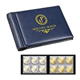Uncle Paul Album da Collezione di Monete 60 Tasche - Griglie 35x35mm Blu Mini Album per Coin / Penny Collection ...