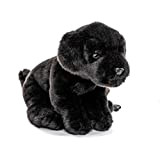 Uni-Toys - Cucciolo Labrador (nero), con guinzaglio – 23 cm (altezza) – cane di peluche, animale domestico – peluche