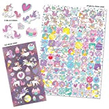 Unicorns Mega Sticker Pack | Tre tipi di adesivi (circa 150 totali) | Riutilizzabili su superfici non porose