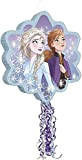 Unique- Snowflake-Shaped Drum Pinata | Anna And Elsa | 1 Pc Disney Frozen 2 Tirare la Corda, Multicolore, 66445