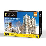 University Games- National Geographic-Puzzle 3D con abbazia di Westminster, Multicolore, 143 pcs, 7685