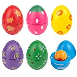 Uova di gioco, uova con funzione calamita, uova con guscio facilmente estraibili, gioco di uova colorate, realistici giocattoli educativi pasquali ...