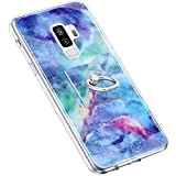 Uposao Cover Compatibile con Samsung Galaxy S9 Plus Case Bling Glitter Sparkle Cover Marmo Design Silicone Case Ultra Sottile Flessibile ...