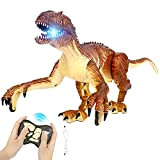 URBZUE Grande Dinosauro Telecomandato Giocattolo, Tyrannosaurus Rex Dinosaur, Camminare e Ruggire, con Batteria Ricaricabile, Occhi 3D, Luce LED e Suono, ...
