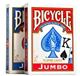 US Playing Card Co. 1004949 Carte da gioco Bicycle Jumbo, 2 pacchi (blu e rosso)