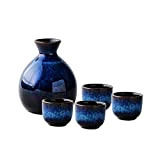 Uziqueif Set di Sake in Stile Giapponese, Set di Sake in Ceramica Giapponese per l'uso o la Decorazione della casa, ...