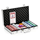 Valigetta da Poker Maverick con 300 gettoni + 2 set di 54 carte + 5 dadi – regole del Texas ...