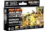 Vallejo- Farb-Set, Deutsche Waffen-SS, WWII Kit di Montaggio per modellino, 17 ml (Confezione da 6), 070207