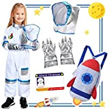 vamei Costume da Astronauta Bambino con Casco Astronauta Guanti Astronauta Zaino Razzo Spaziale Costume Accessori Astronauta per Festa Halloween Abito ...