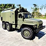 VanFty Rc camion militare 6WD Crawler Off-Road Car, WPL B36 Ural 1/16 RTR 2.4G 6WD elettrico di telecomando militare dell'esercito ...