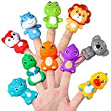 Vanmor Rubber Animal Bath Finger Puppets for Toddlers, Kids Stocking Stuffer Toys for Boys Girls Pinata Fillers Goodie Bag Fillers, ...