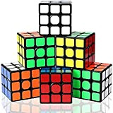 Vdealen Cube Set,3x3x3 Cube Magic Cube Professional Puzzle Cube Set Toy Ottimo Regalo per Bambini-6 Pezzi (6 Adesivi Neri)