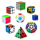 Vdealen Magic Cube Set, 9 Pezzi Speed Cube Set Smooth Puzzle Toys Easy Turning Rompicapi Giochi di Puzzle 3D Per ...