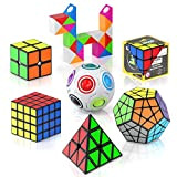 Vdealen Set di Cubi Magici, 7 Pezzi Set di Cubi di Velocità Professionale Smooth Puzzle Cube Easy Turning Rompicapi Giochi ...