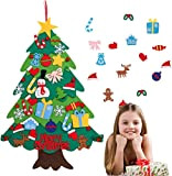 VDFEL Albero di Natale Montessori, 2023 Nuovo Albero di Natale in Feltro Set per Bambini Piccoli con Luce a LED, ...