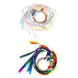 Veemoon 2 Pezzi Rainbow Hel Kite Ribbon Toys Volto Streamer a Nastro Danzante con Campane Waldorf Montessori Sensory Toys for ...