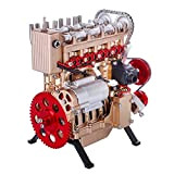 VenGo Kit Motore a 4 Cilindri in Linea, Custom Motore in Metallo da Montare per Auto, Kit Scientifici per Bambini ...