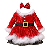 Vestiti Pagliaccetto NeonataManica Lunga in Pile Costumi di Babbo Costume di Natale Bambino Tuta Natalizio Tutina Abiti