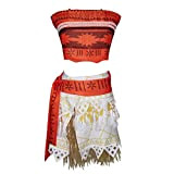 Vestito Travestimento Cosplay Tipo Vaiana Moana Donna Costume Carnevale VAIDR03 - Taglia XL