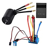 VGEBY 3650 Motor Combo, 3100KV Motor + Program Card + 45A/60A/80A/120A Brushless ESC Set Fit for 1/10 RC Car Part(120A)