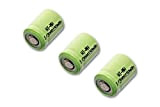 vhbw 3 x Ni-MH Batteria 1/3 AAA Batteria Pila Industriale 150mAh (1.2V) Compatibile con Utilizzo in Modellini ECC.