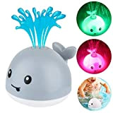 VI AI Baby Bath Toys, Baby Light Up Bath Tub Toys, LED Light Up Sprinkler Toy Whale Water Sprinkler Pool ...