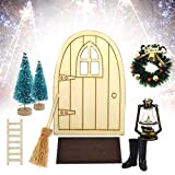 Vibbang 9 Pezzi Miniatura Casa delle Bambole Decorazioni Accessori gnomo danese, decorazione natalizia con accessori, lanterna, ghirlanda, scaletta in legno, ...