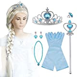 Vicloon Nuovi Costumi da Principessa Set di 9 PCS Dono - Parrucca, Diadema, Guanti, Bacchetta Magica, Orecchini, Anello da 3 ...