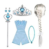 Vicloon Nuovi Costumi da Principessa Set Dono da Tiara, Guanti, Bacchetta Magica, Anello, orecchino, Collana da 3 a 9 Anni ...