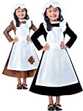 Victorian Girl Fancy Dress povera cameriera Book Day week Kids Childrens costume bambino