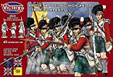 VICTRIX VX0006 - Britannico Highland Fanteria - Set di 60 Figure con Bandiere - 28mm Miniature in Plastica Napoleoniche