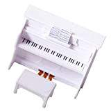 VILLCASE Pianoforte in Miniatura Pianoforte Simulazione in Miniatura Pianoforte da Casa in Miniatura con Sgabello Oggetti Scena per Mini Case ...