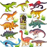 VingaHouse Dinosauri giocattolo – 12 pezzi giocattoli dinosauri set,Tirannosauro Rex ecc, Natale/ Halloween/Capodanno/ Regali per feste di compleanno, adatto a ...