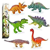 VingaHouse Dinosauri giocattolo –6 pezzi Squisito set di modelli di dinosauri, Natale/ Halloween/ Regali per feste di compleanno, adatto a ...