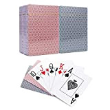 Vinsani - Carte da gioco a scacchi, indice standard di dimensioni del poker, 4 mazzi di carte (2 rosse e ...