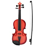 Violino Giocattolo, Violino Acustico Giocattolo con Corda Regolabile per lo Sviluppo di Pratica per Principianti(Marrone chiaro)