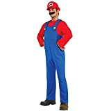 VISVIC Super Mario Luigi Bros Cosplay Fancy Halloween Dress Outfit Costume Unisex Uomo Donna Adulto Bambini Adolescenti，Mario rosso maschile，XL