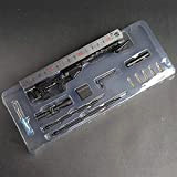 VUSLA 1/6 Scale Figure Doll Accessories, Remington MSR Sniper Rifle Miniature Full Metal Model for 12" Action Figures Unlaunchable, Nero