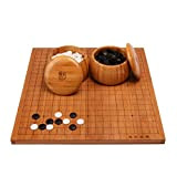 WAGA Set di Giochi di Scacchi di Alto Livello, con Due barattoli di bambù e Naughty Bamboo Go Board Chess ...