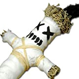 Wanga Doll White - Bambola in voodoo autentica con ago e istruzioni rituale (lingua italiana non garantita)
